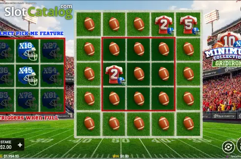 Οθόνη2. 10x Minimum Collection Gridiron Κουλοχέρης