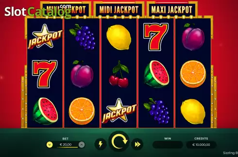 Οθόνη2. Sizzling Blaze Jackpot Κουλοχέρης