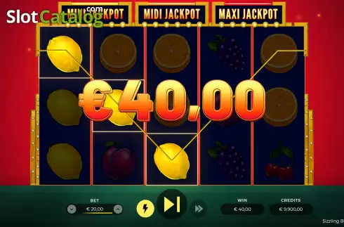 Οθόνη3. Sizzling Blaze Jackpot Κουλοχέρης