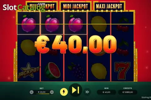 Οθόνη4. Sizzling Blaze Jackpot Κουλοχέρης
