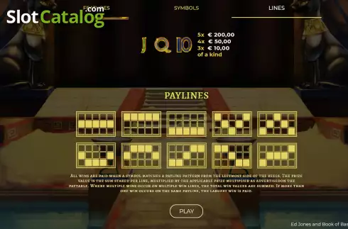 Οθόνη9. Ed Jones and Book of Bastet Xtreme Κουλοχέρης