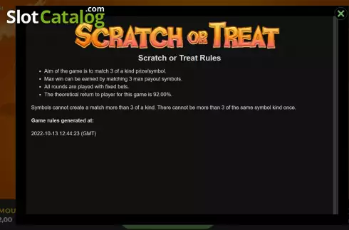 Οθόνη6. Scratch or Treat Κουλοχέρης
