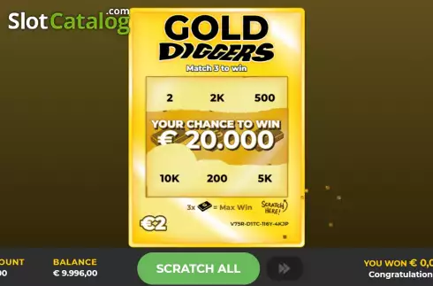 Οθόνη3. Gold Digger Scratch Κουλοχέρης