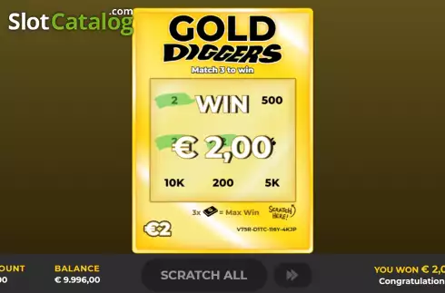 Οθόνη4. Gold Digger Scratch Κουλοχέρης