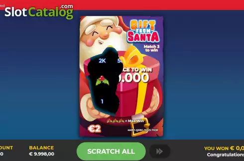 Οθόνη3. Gift From Santa Scratch Κουλοχέρης