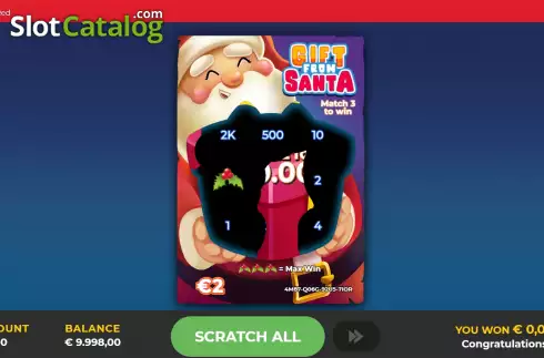 Οθόνη4. Gift From Santa Scratch Κουλοχέρης