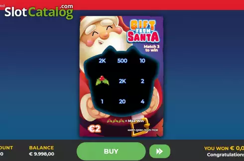 Οθόνη5. Gift From Santa Scratch Κουλοχέρης