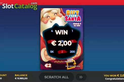 Οθόνη7. Gift From Santa Scratch Κουλοχέρης