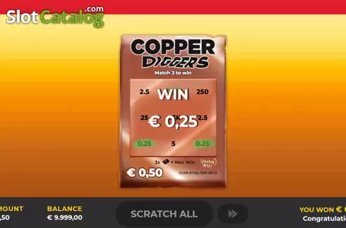 Οθόνη3. Copper Diggers Scratch Κουλοχέρης 