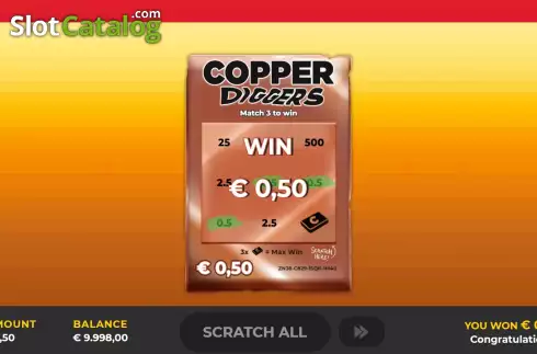 Οθόνη4. Copper Diggers Scratch Κουλοχέρης 