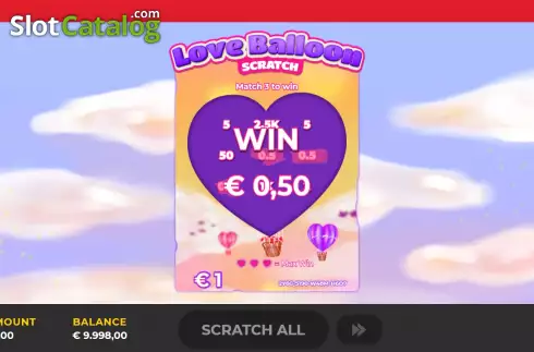 Οθόνη3. Love Balloon Scratch Κουλοχέρης
