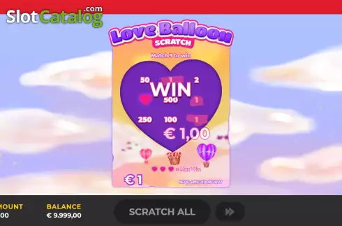 Οθόνη4. Love Balloon Scratch Κουλοχέρης