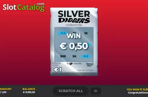 Οθόνη4. Silver Diggers Scratch Κουλοχέρης