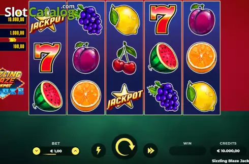 Οθόνη2. Sizzling Blaze Jackpot Deluxe Κουλοχέρης