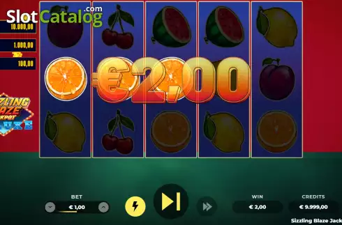 Οθόνη4. Sizzling Blaze Jackpot Deluxe Κουλοχέρης