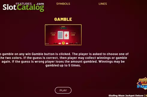 Οθόνη7. Sizzling Blaze Jackpot Deluxe Κουλοχέρης