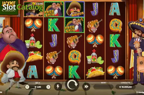 Οθόνη2. 3 Amigos Jackpot Κουλοχέρης