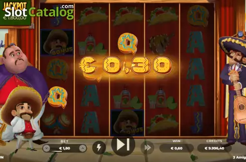Οθόνη3. 3 Amigos Jackpot Κουλοχέρης
