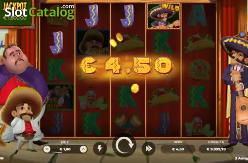 Οθόνη4. 3 Amigos Jackpot Κουλοχέρης