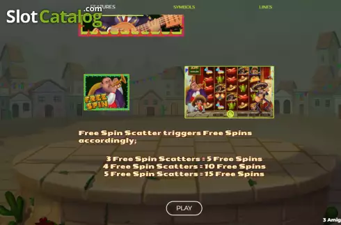 Οθόνη6. 3 Amigos Jackpot Κουλοχέρης