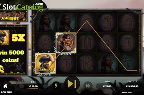 Οθόνη3. Calico Jack Jackpot Κουλοχέρης