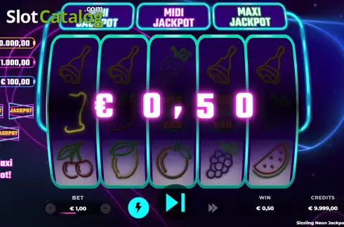 Οθόνη3. Sizzling Neon Jackpot Κουλοχέρης