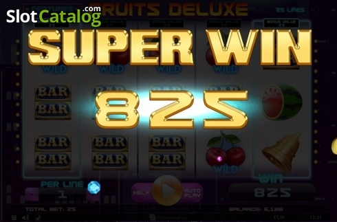 Οθόνη7. Fruits Deluxe (Spinomenal) Κουλοχέρης