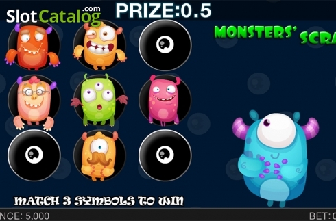 Οθόνη4. Monsters Scratch (Spinomenal) Κουλοχέρης