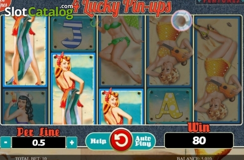 Οθόνη4. 4 Lucky Pin-ups Κουλοχέρης