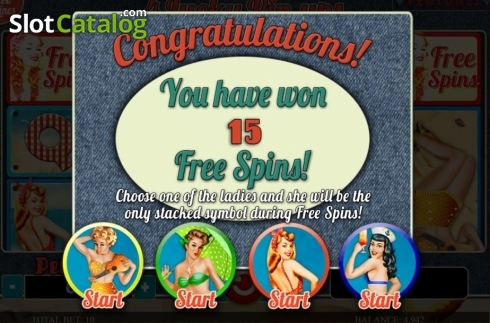 Οθόνη6. 4 Lucky Pin-ups Κουλοχέρης