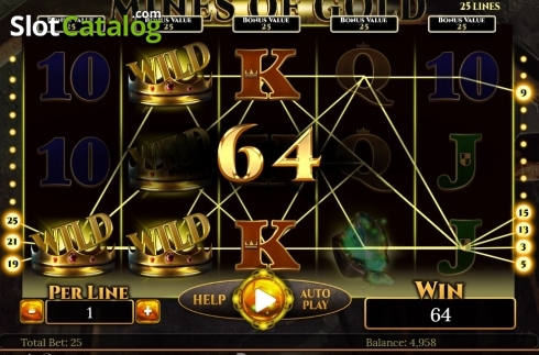 Οθόνη4. Mines of Gold (Spinomenal) Κουλοχέρης