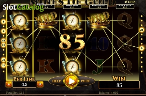 Οθόνη5. Mines of Gold (Spinomenal) Κουλοχέρης