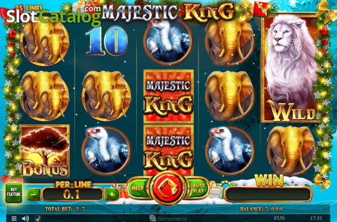 Οθόνη2. Majestic King Christmas Edition Κουλοχέρης