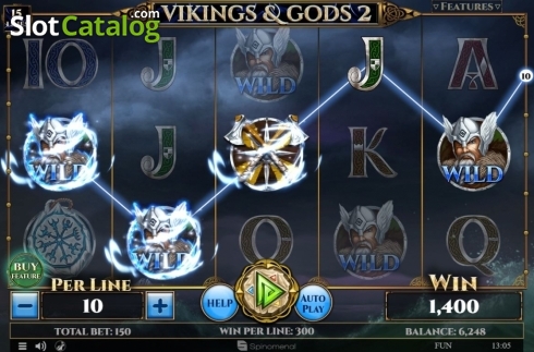 Οθόνη5. Vikings and Gods 2 15 Lines Κουλοχέρης