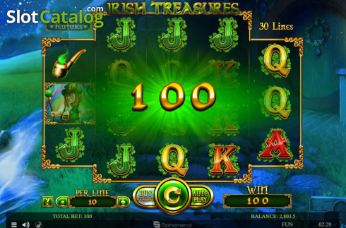 Οθόνη5. Irish Treasures (Spinomenal) Κουλοχέρης