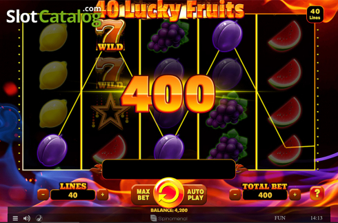 Οθόνη4. 40 Lucky Fruits Κουλοχέρης