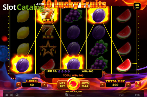 Οθόνη3. 40 Lucky Fruits Κουλοχέρης