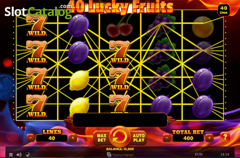 Οθόνη5. 40 Lucky Fruits Κουλοχέρης