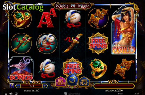Οθόνη2. Nights Of Magic Κουλοχέρης