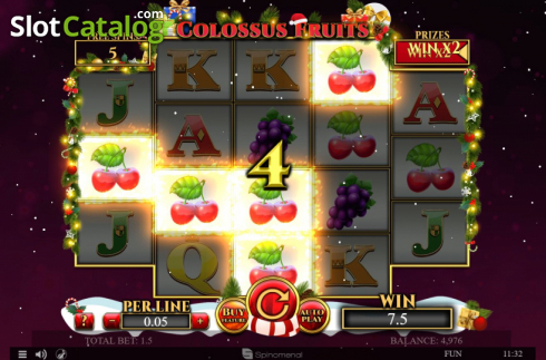 Οθόνη7. Colossus Fruits Christmas Edition Κουλοχέρης