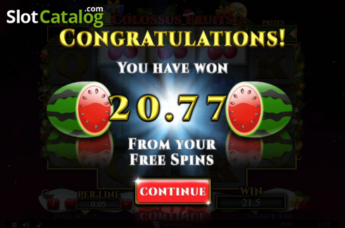 Οθόνη8. Colossus Fruits Christmas Edition Κουλοχέρης