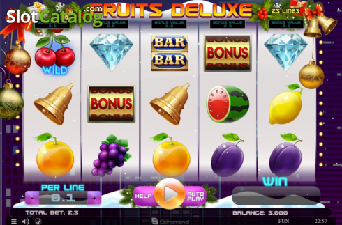 Οθόνη2. Fruits Deluxe Christmas Edition Κουλοχέρης