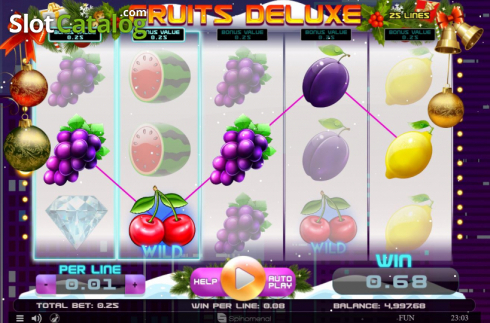 Οθόνη4. Fruits Deluxe Christmas Edition Κουλοχέρης