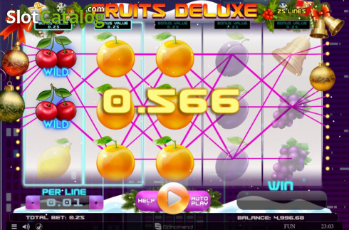Οθόνη5. Fruits Deluxe Christmas Edition Κουλοχέρης