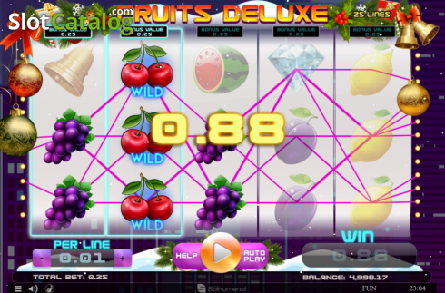 Οθόνη6. Fruits Deluxe Christmas Edition Κουλοχέρης