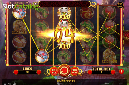 Οθόνη3. 88 Fortune Cats Κουλοχέρης 