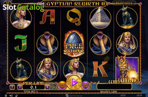 Οθόνη3. Egyptian Rebirth II Κουλοχέρης
