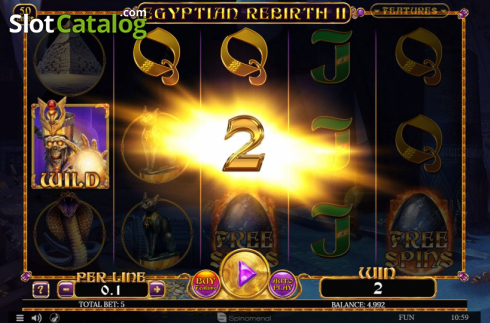 Οθόνη4. Egyptian Rebirth II Κουλοχέρης