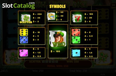 Οθόνη9. Irish Lucky Dice Κουλοχέρης