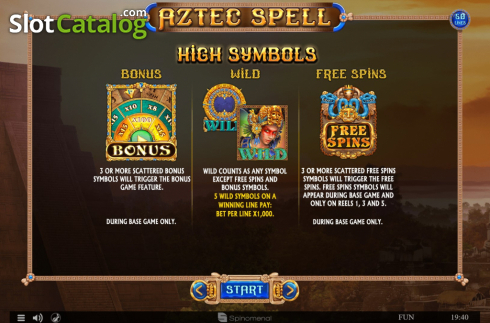 Οθόνη9. Aztec Spell Κουλοχέρης